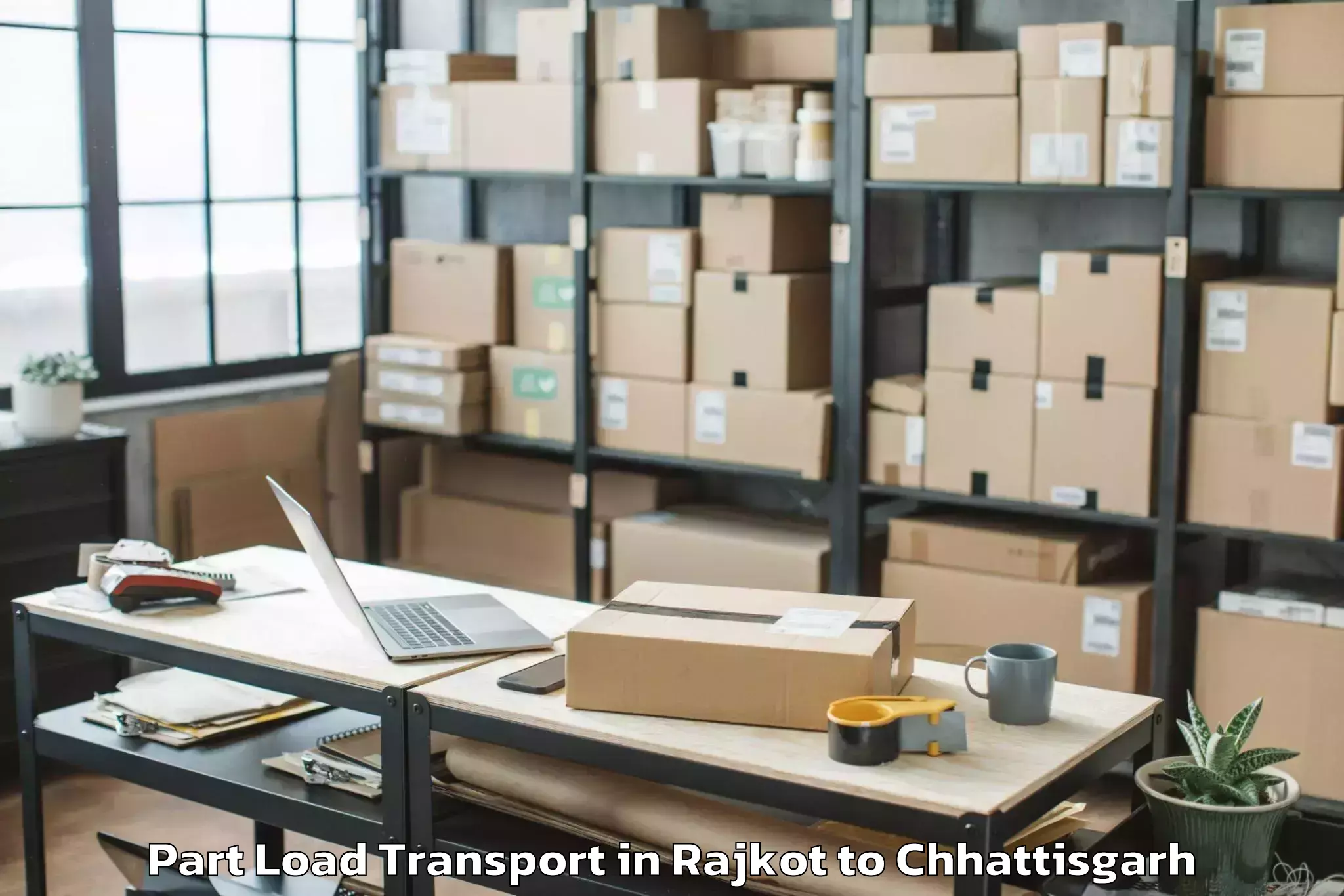 Professional Rajkot to Bagbahra Part Load Transport